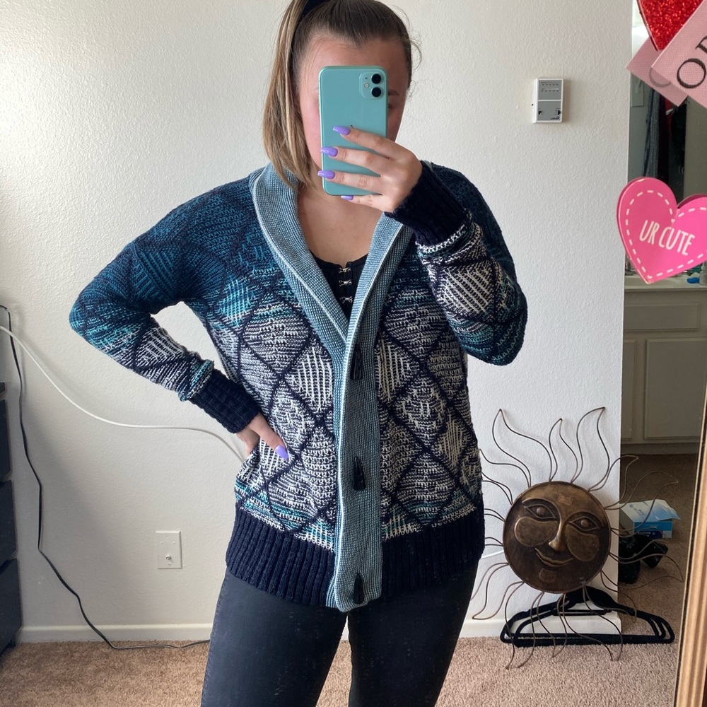 BWOT Forever 21 Blue Ombre Cardigan